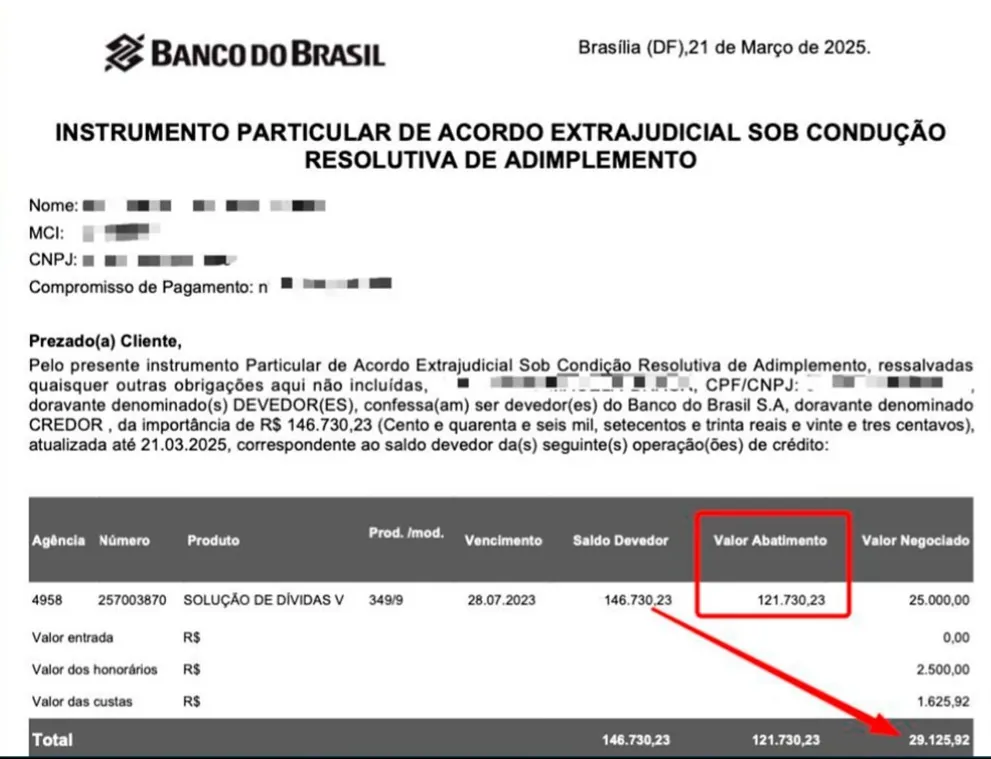 Comprovante — Banco do Brasil